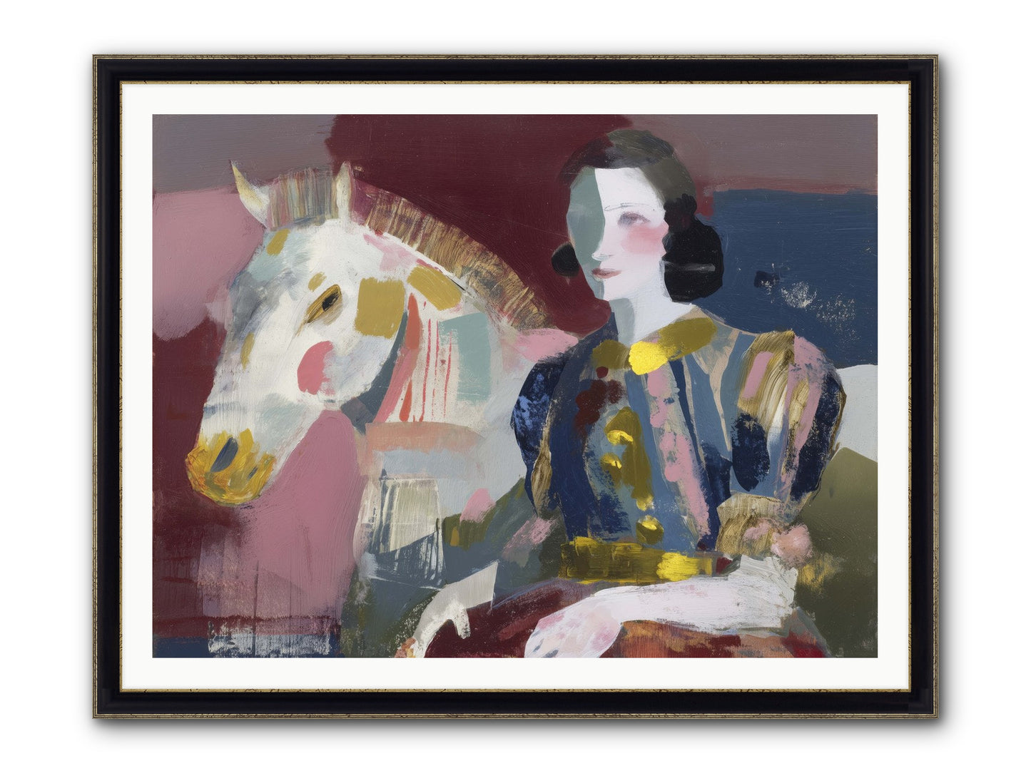 Woven Into Every Tale Framed Print - Black & Gold 48x36