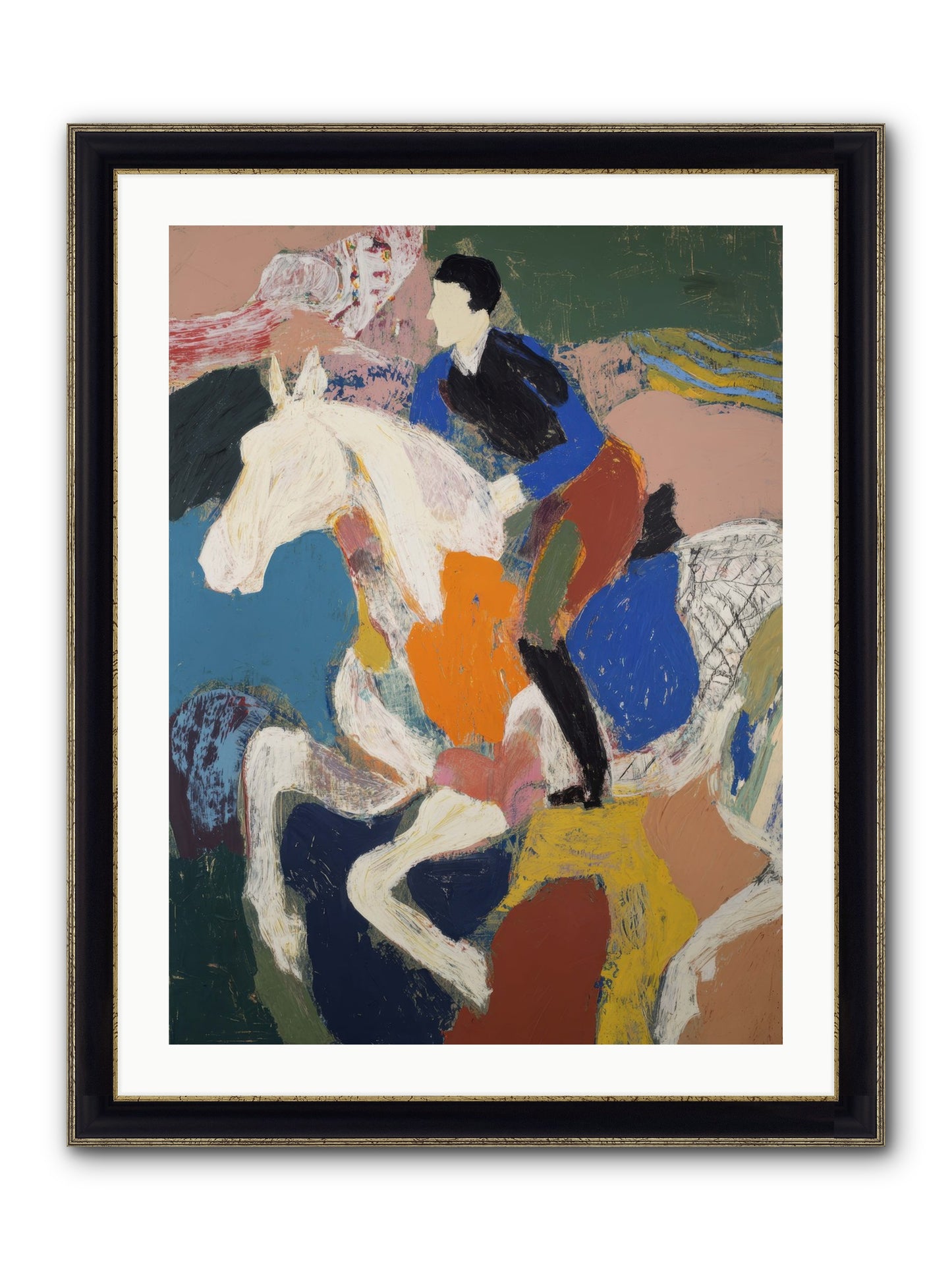 Woven Into The Wind Framed Print - Black & Gold 24x32