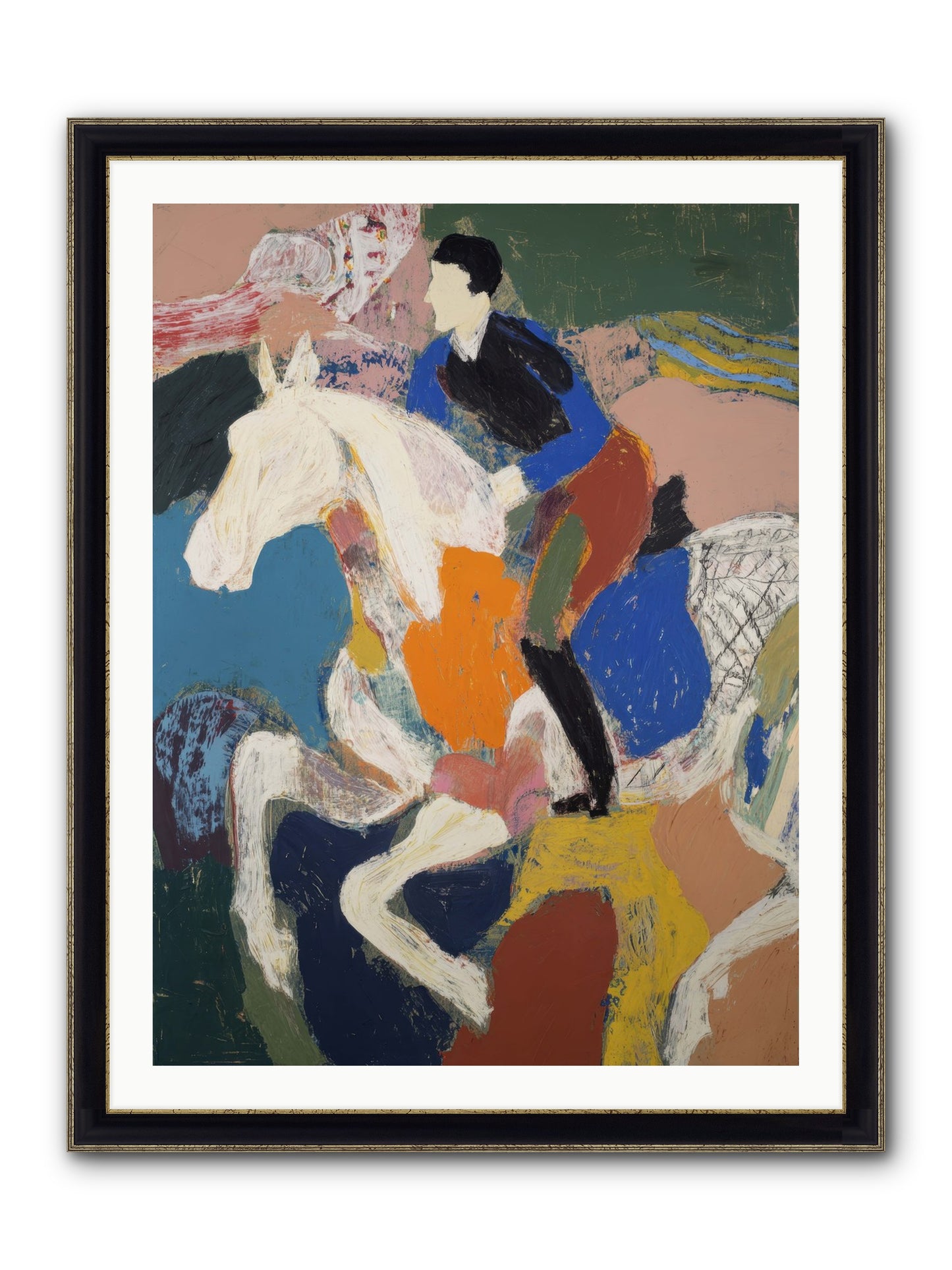Woven Into The Wind Framed Print - Black & Gold 30x40