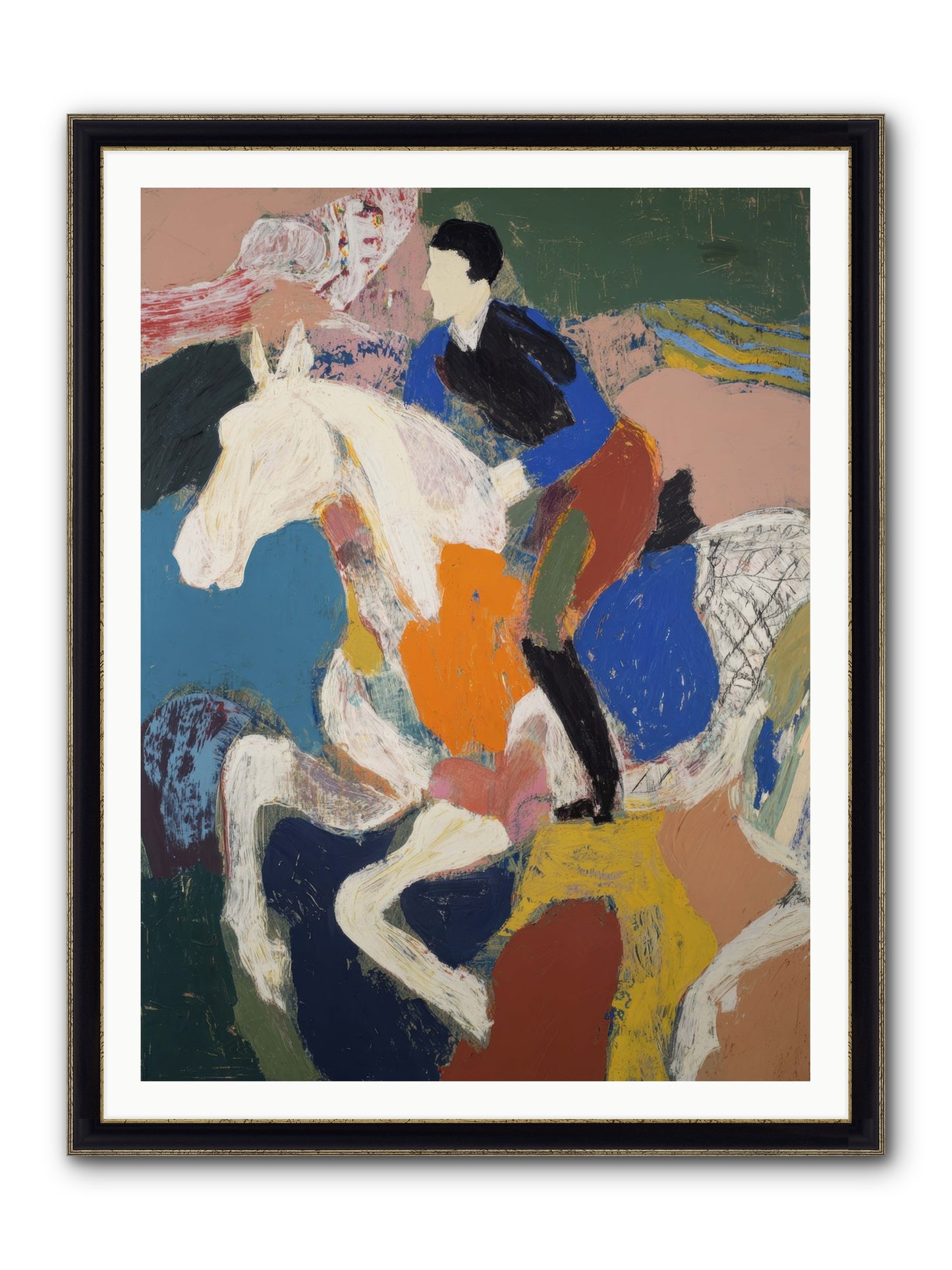 Woven Into The Wind Framed Print - Black & Gold 36x48