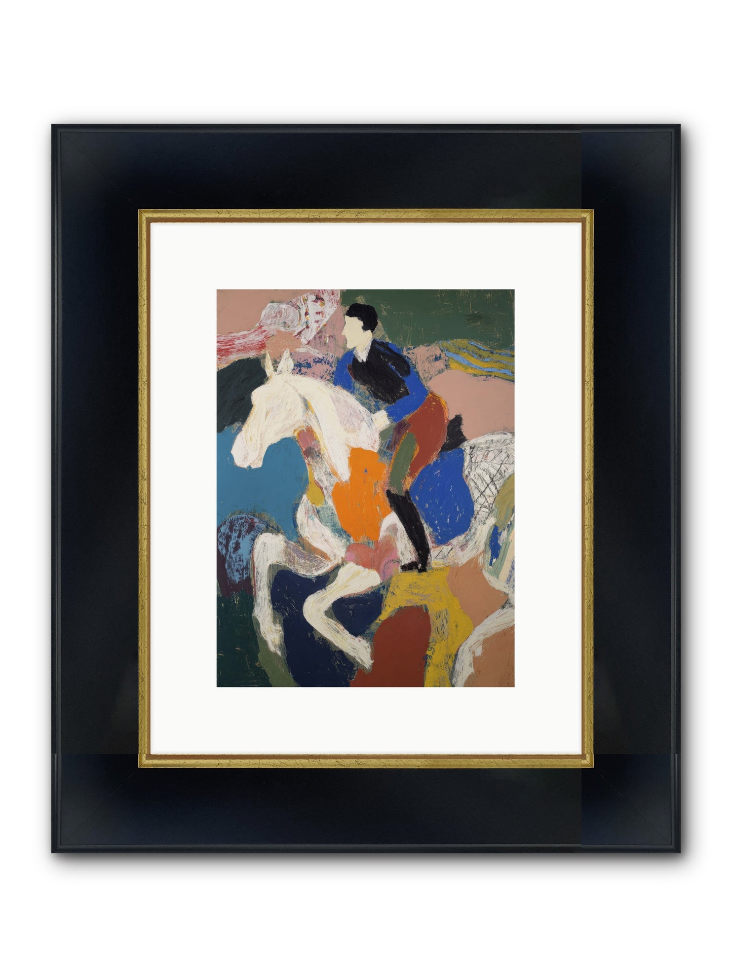 Woven Into The Wind Framed Print - Wide Black w/Gold 9x12