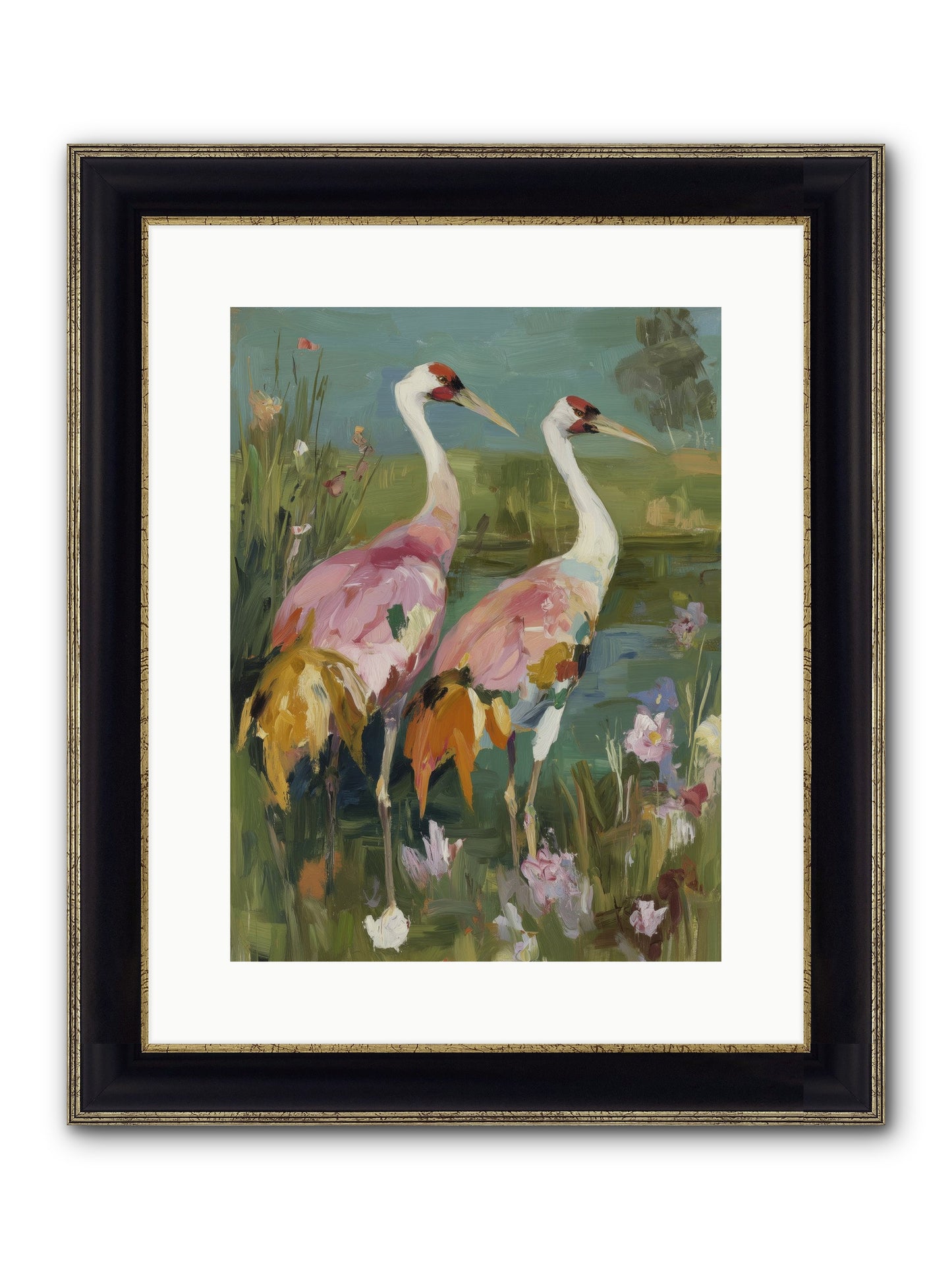 Woven Sanctuaries Framed Print - Black & Gold 12x16