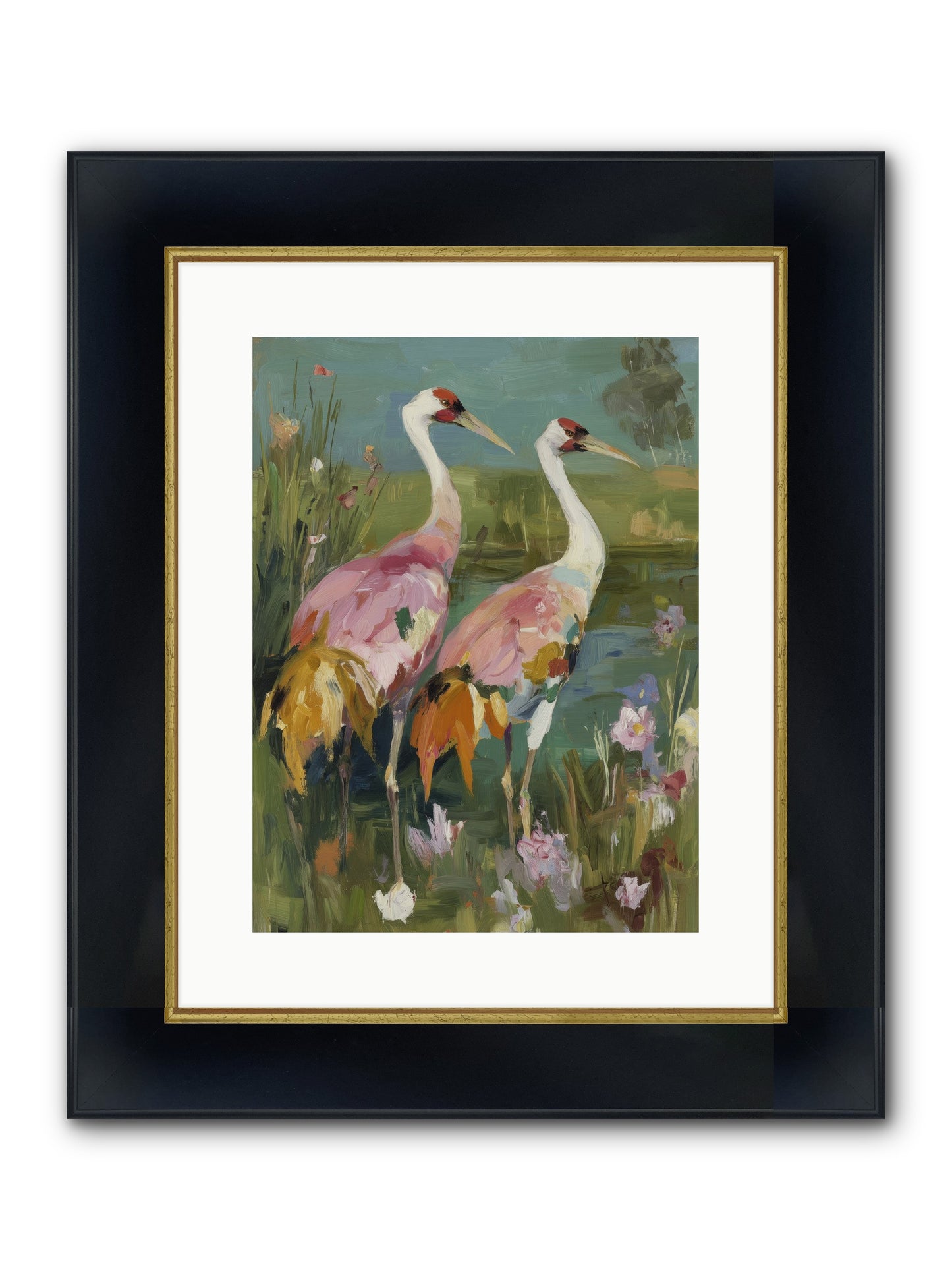 Woven Sanctuaries Framed Print - Wide Black w/Gold 12x16