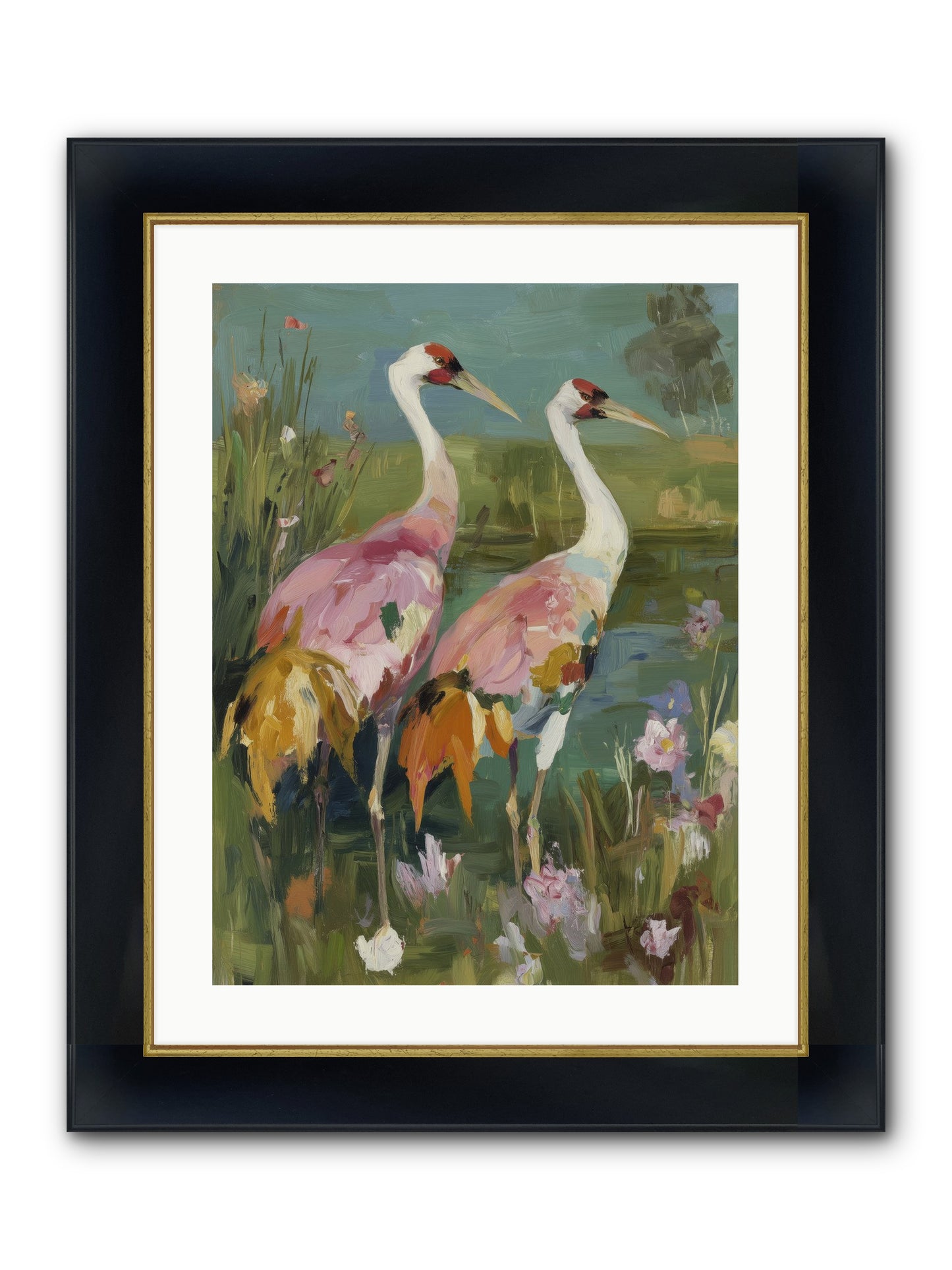 Woven Sanctuaries Framed Print - Wide Black w/Gold 18x24