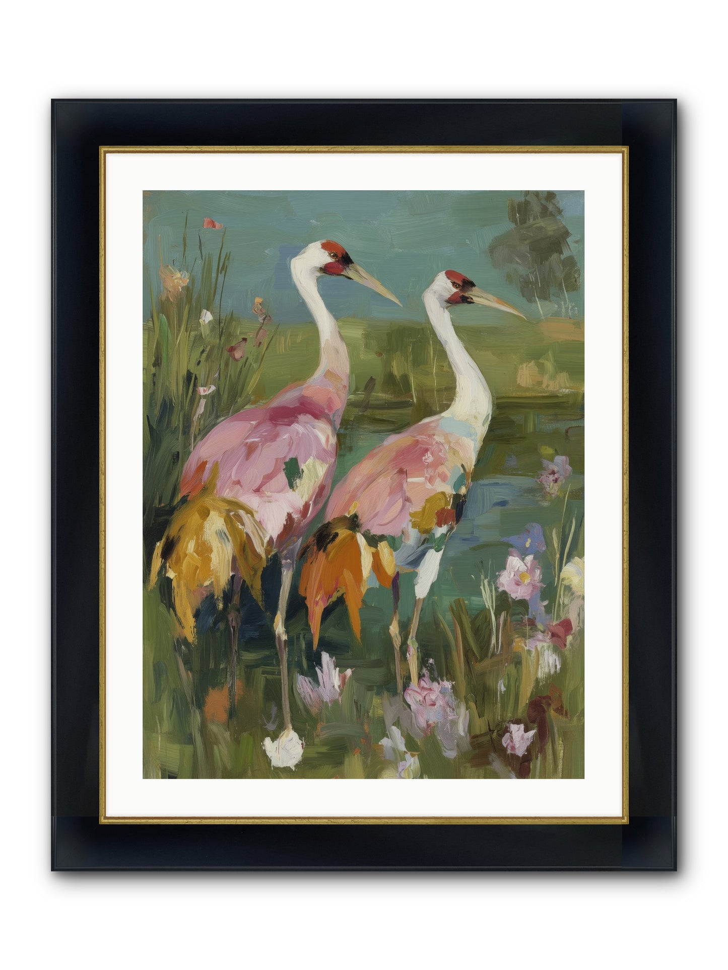 Woven Sanctuaries Framed Print - Wide Black w/Gold 24x32