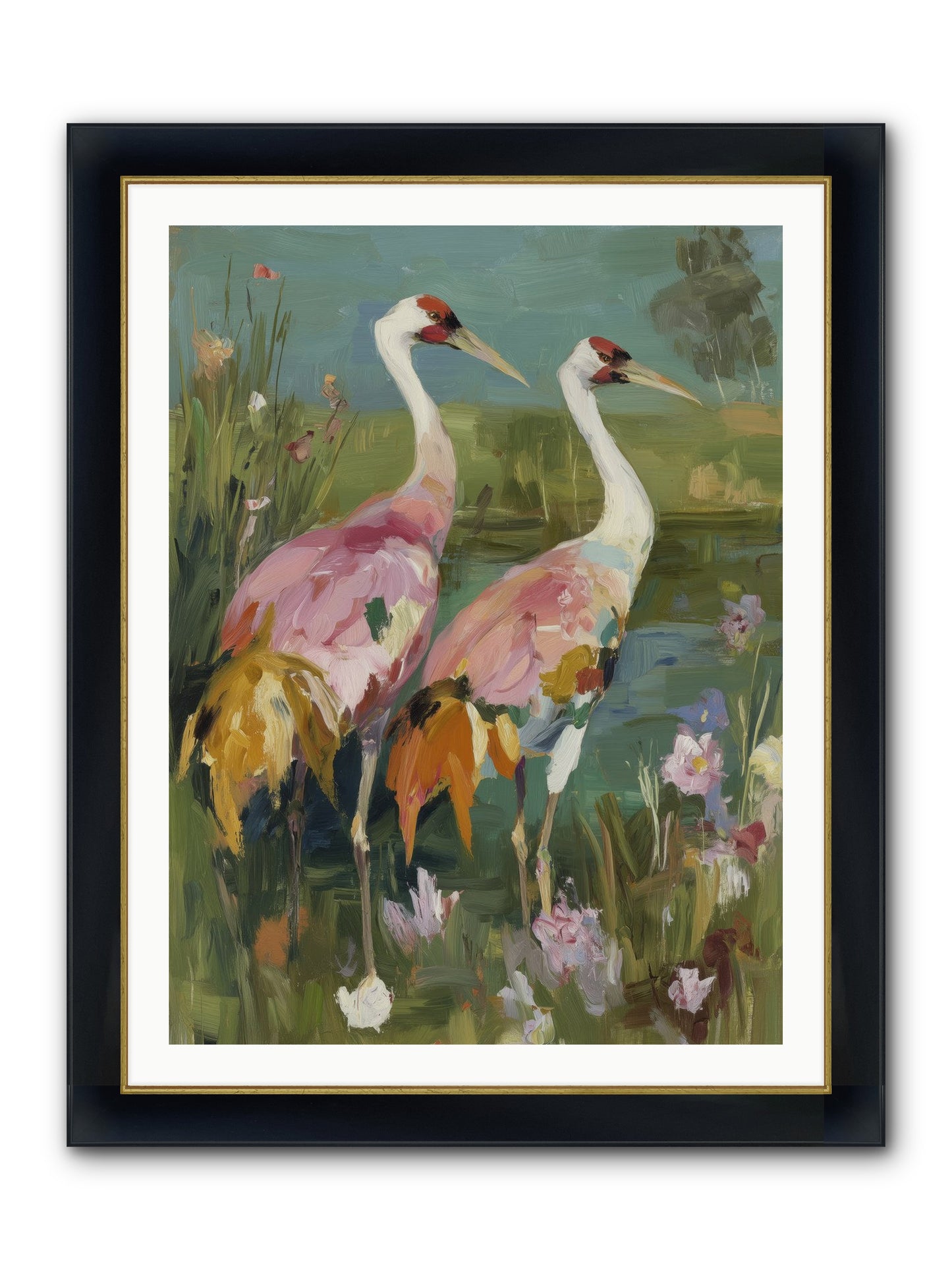 Woven Sanctuaries Framed Print - Wide Black w/Gold 30x40