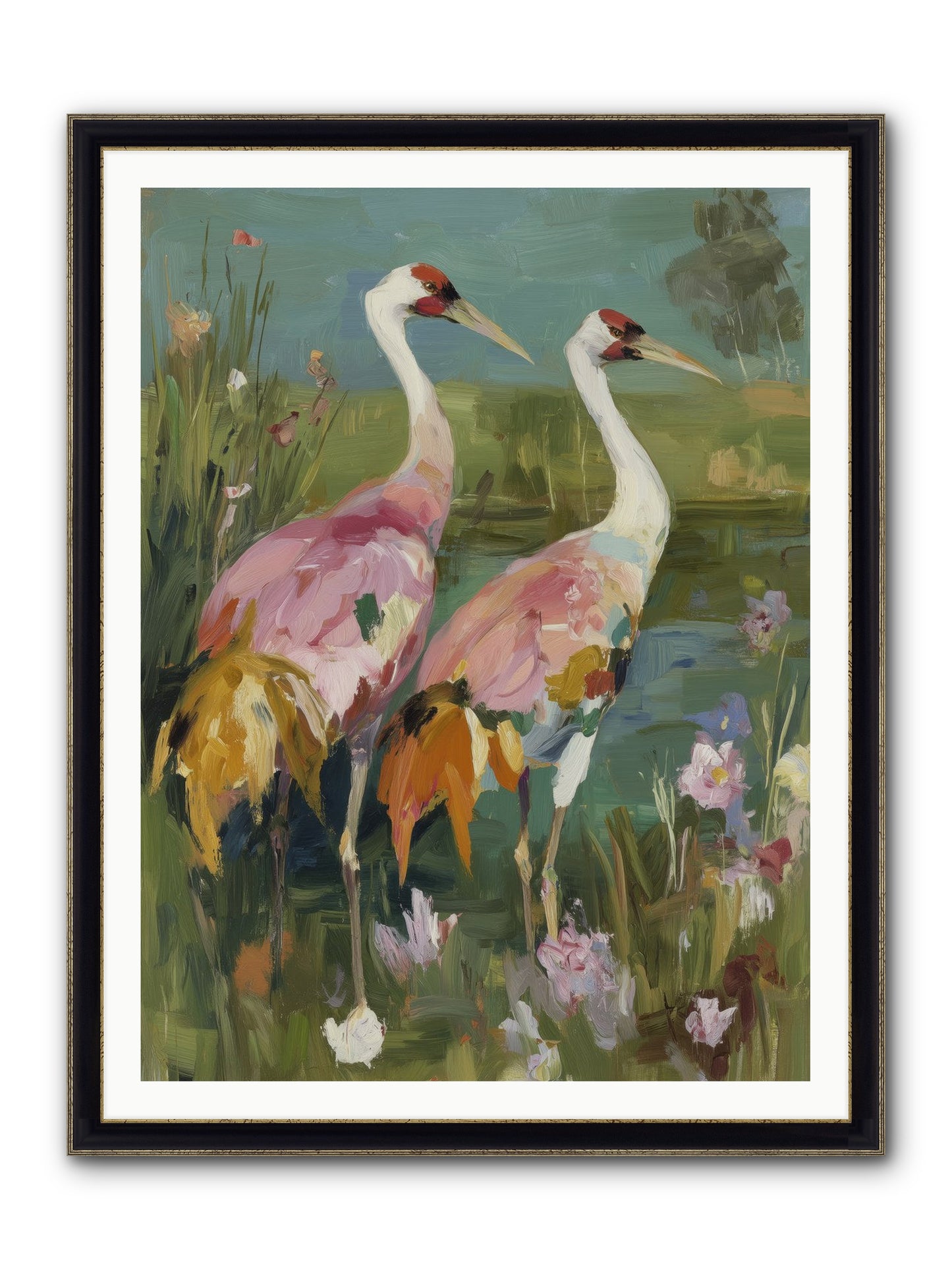 Woven Sanctuaries Framed Print - Black & Gold 36x48