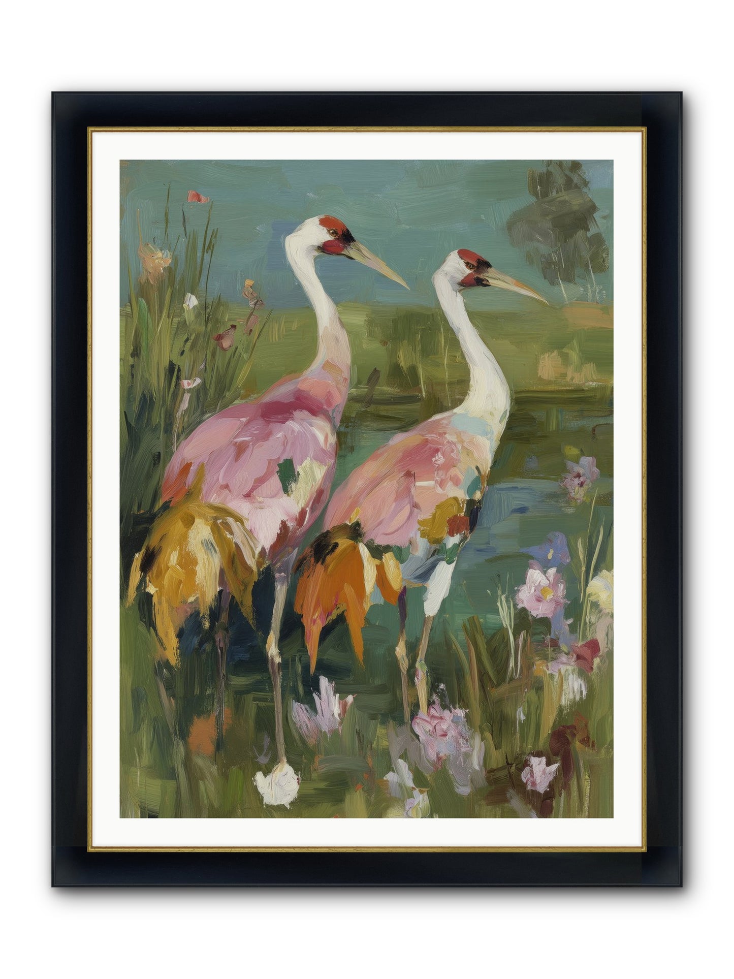 Woven Sanctuaries Framed Print - Wide Black w/Gold 36x48