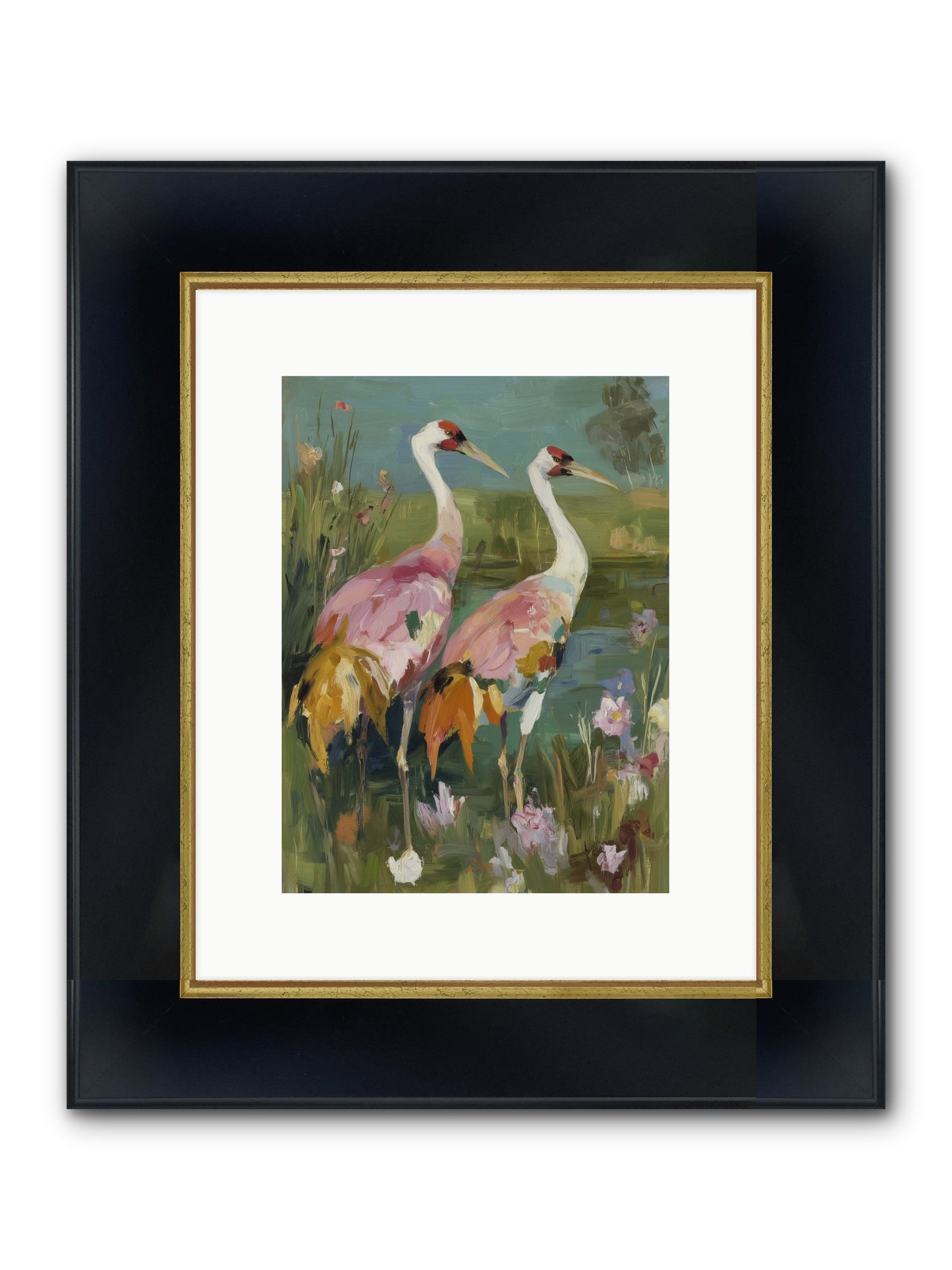Woven Sanctuaries Framed Print - Wide Black w/Gold 9x12