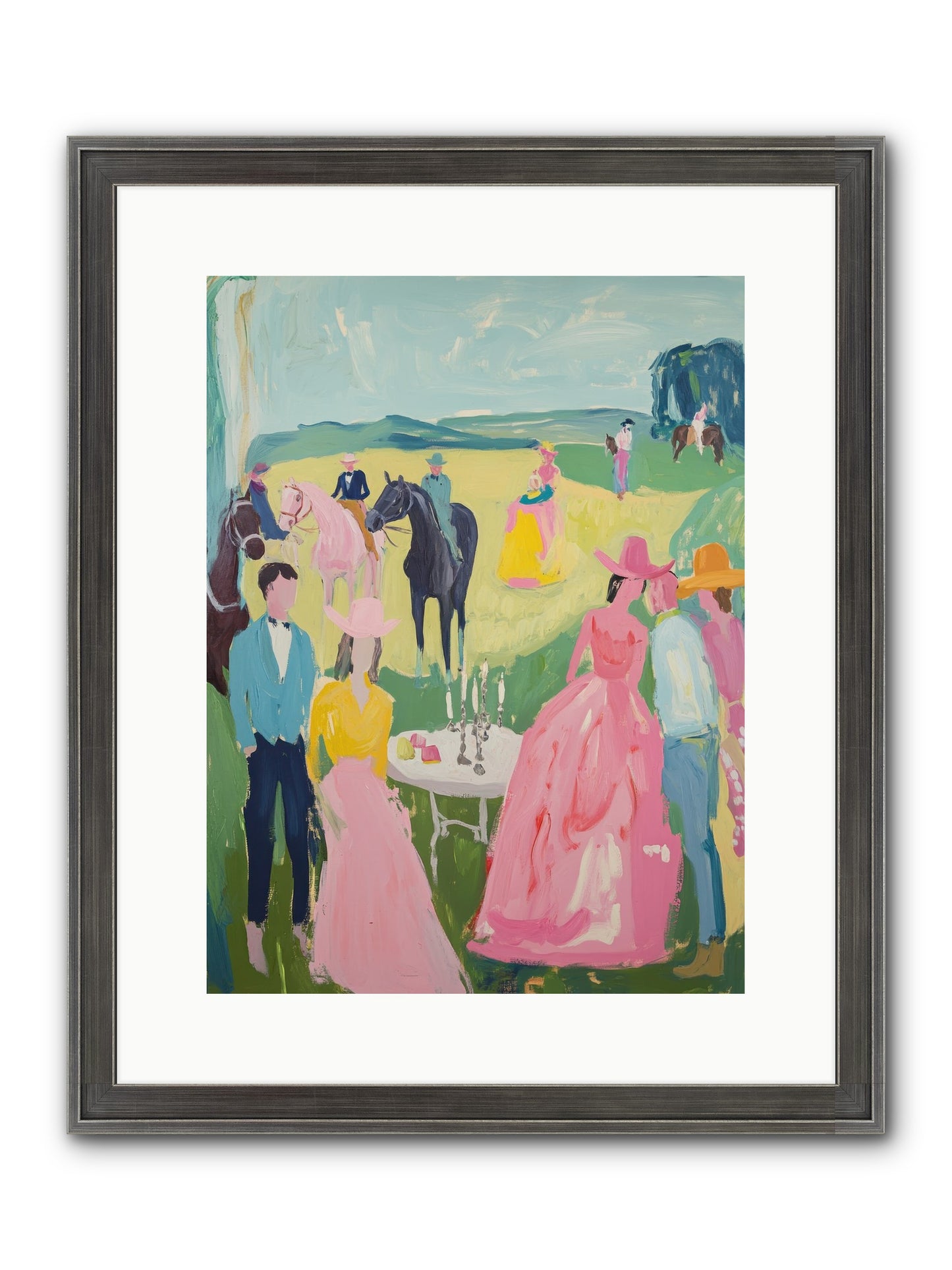 Wrangler's Waltz Framed Print - Slimwoods Black/Silver 12x16