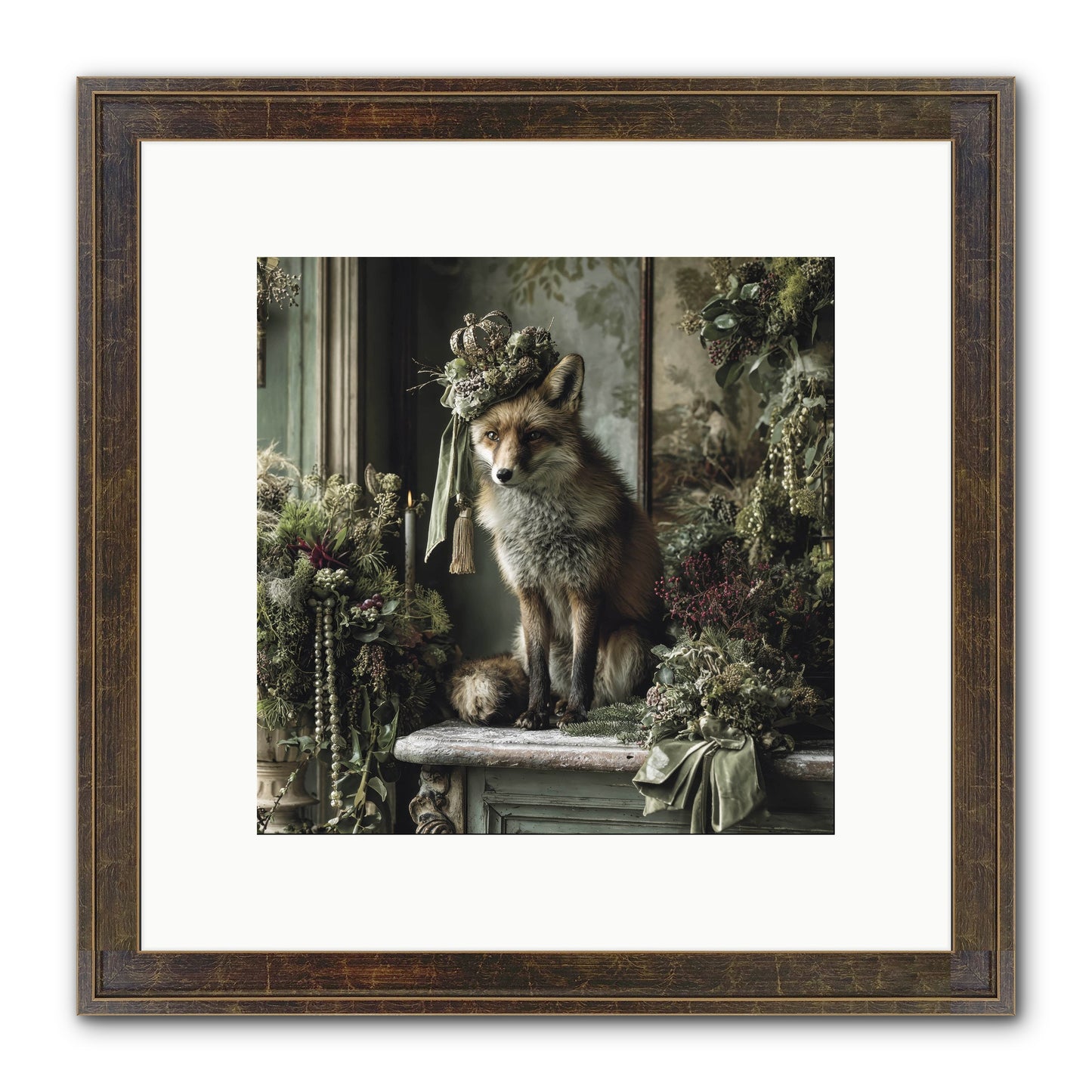 Wrapped In Moonlight Framed Print - Slimwoods Black/Gold 10x10