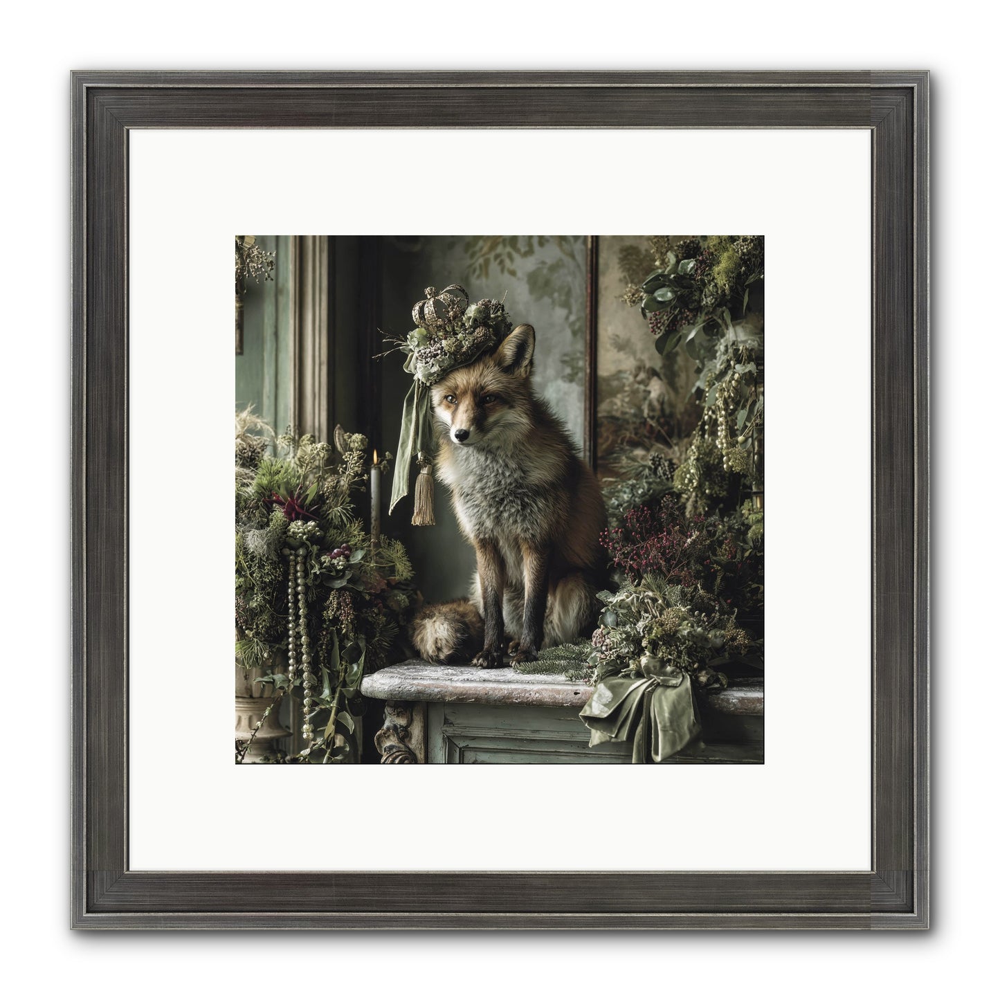 Wrapped In Moonlight Framed Print - Slimwoods Black/Silver 10x10