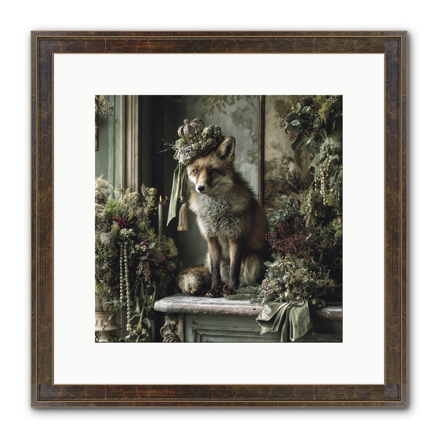 Wrapped In Moonlight Framed Print - Slimwoods Black/Gold 12x12