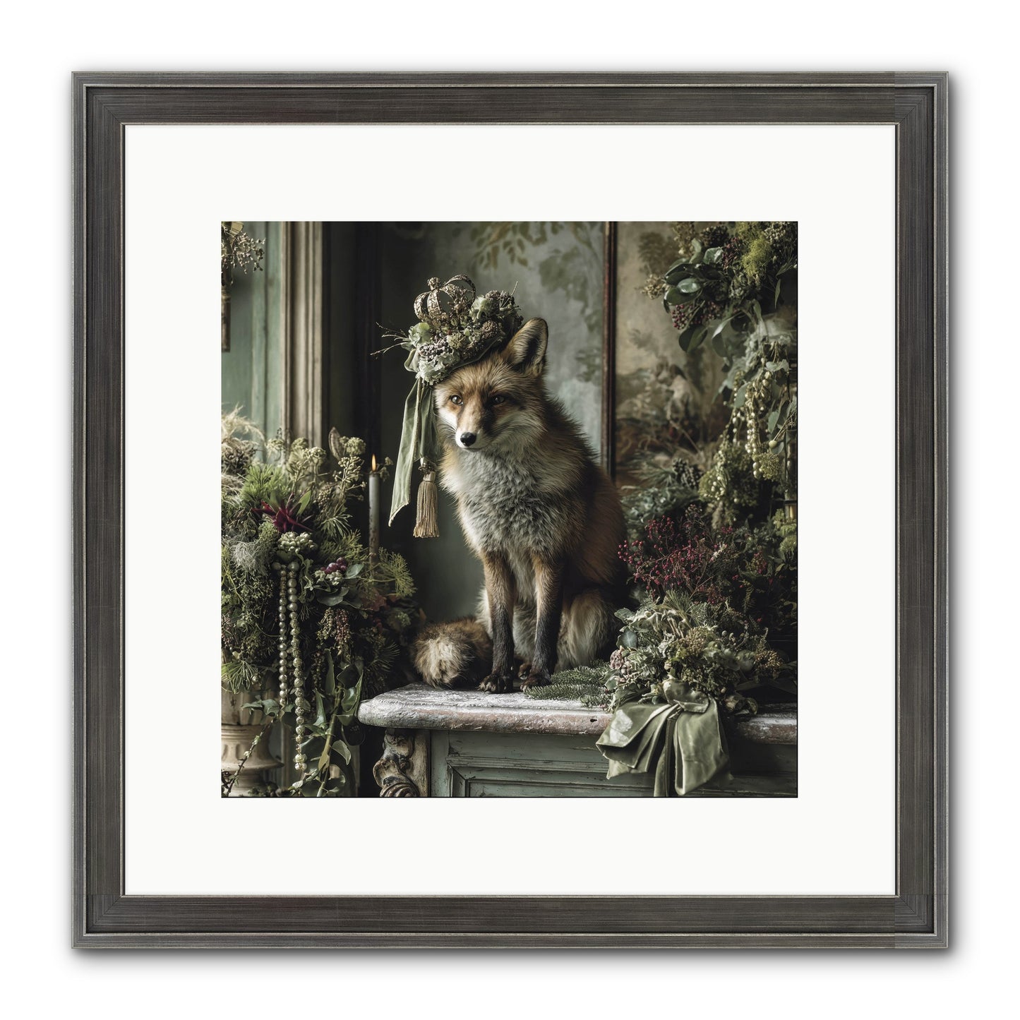 Wrapped In Moonlight Framed Print - Slimwoods Black/Silver 12x12