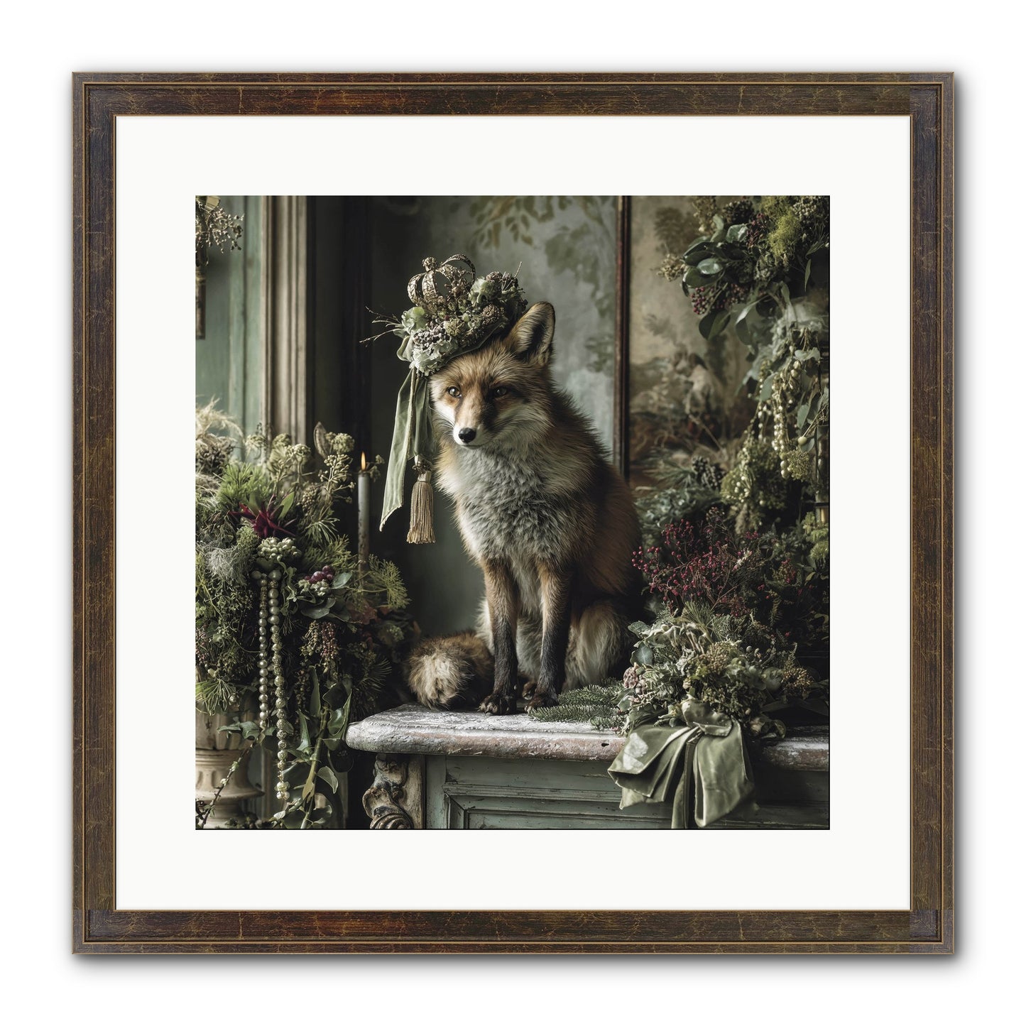 Wrapped In Moonlight Framed Print - Slimwoods Black/Gold 16x16