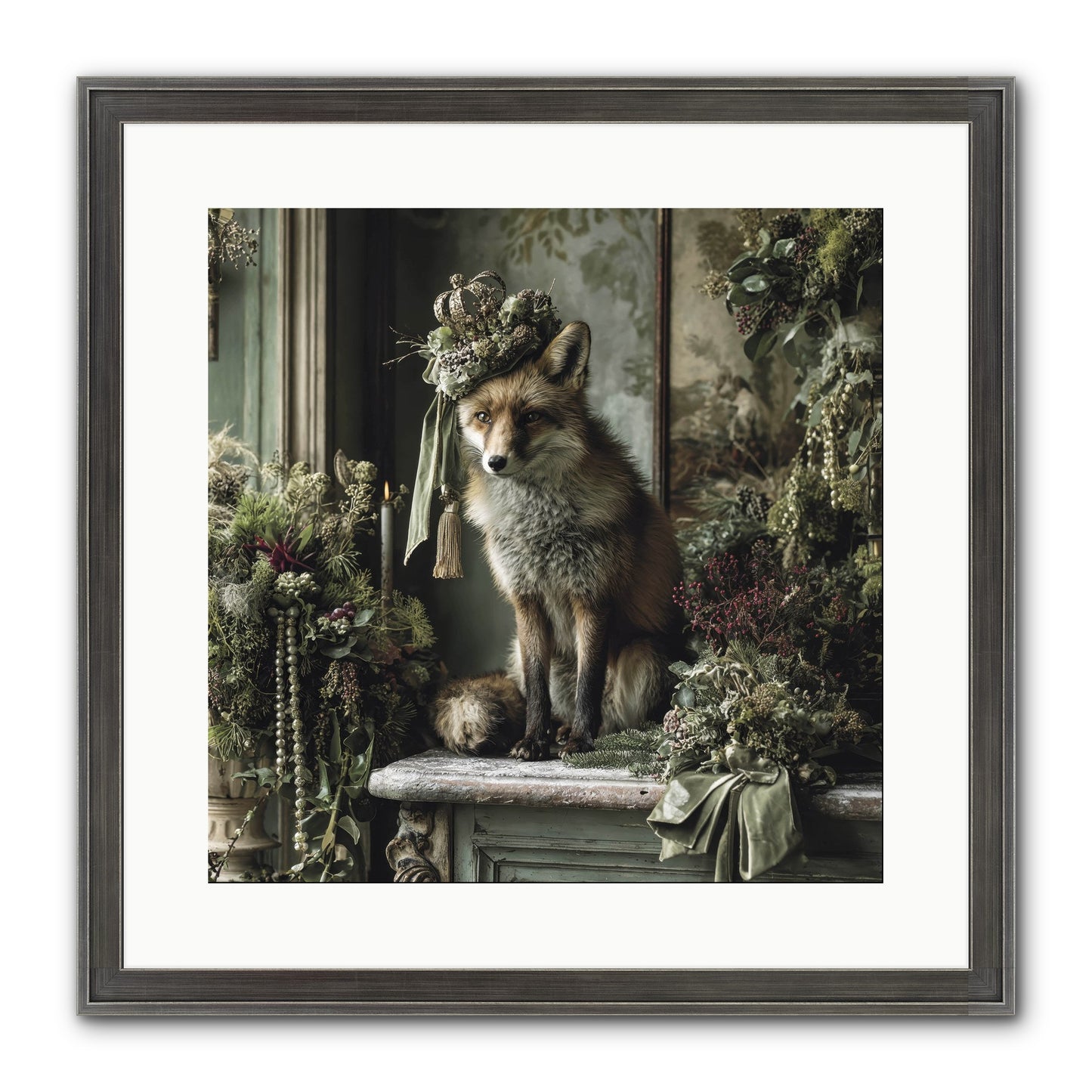 Wrapped In Moonlight Framed Print - Slimwoods Black/Silver 16x16