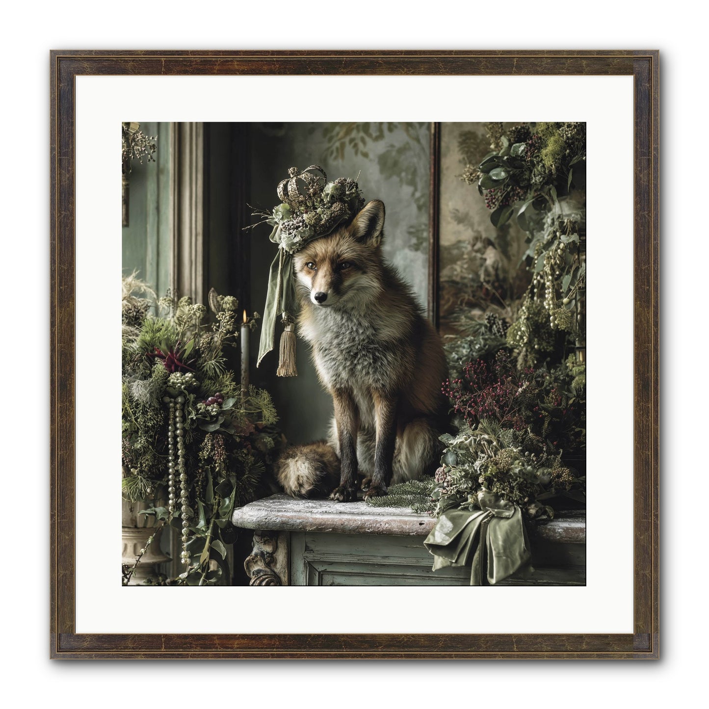 Wrapped In Moonlight Framed Print - Slimwoods Black/Gold 20x20