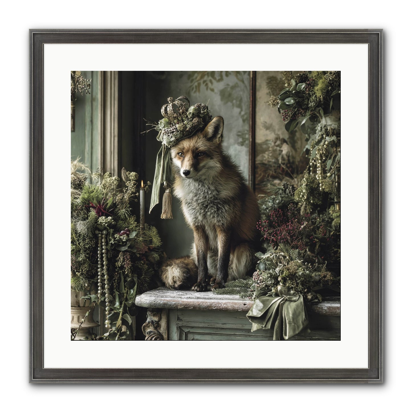 Wrapped In Moonlight Framed Print - Slimwoods Black/Silver 20x20