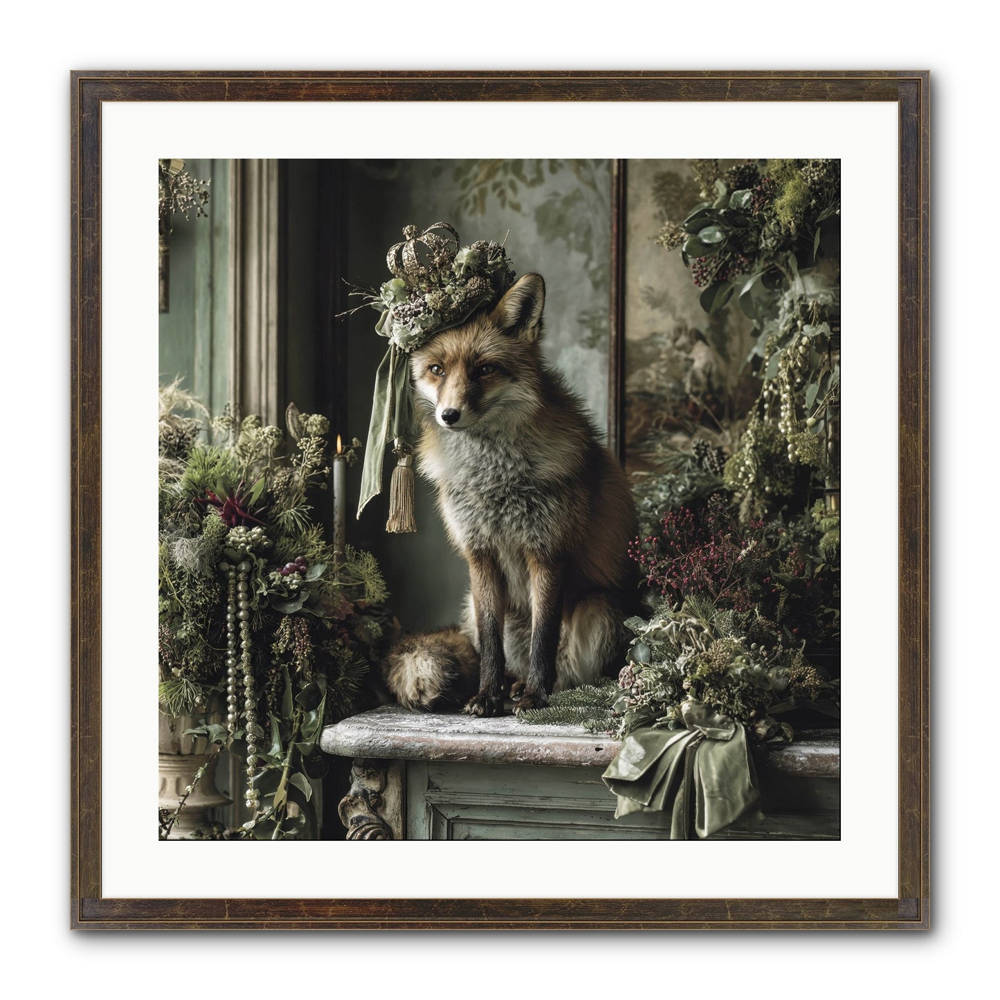 Wrapped In Moonlight Framed Print - Slimwoods Black/Gold 24x24