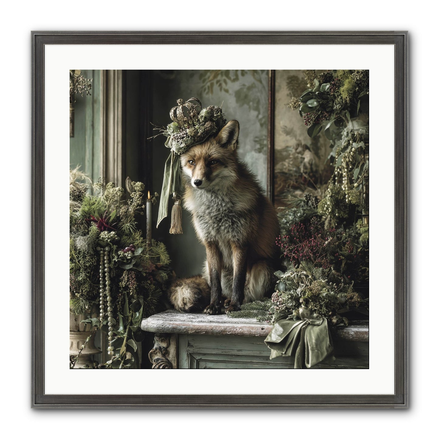 Wrapped In Moonlight Framed Print - Slimwoods Black/Silver 24x24