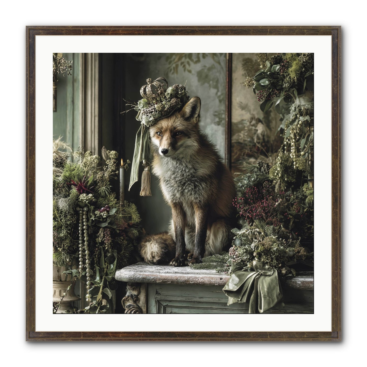 Wrapped In Moonlight Framed Print - Slimwoods Black/Gold 30x30