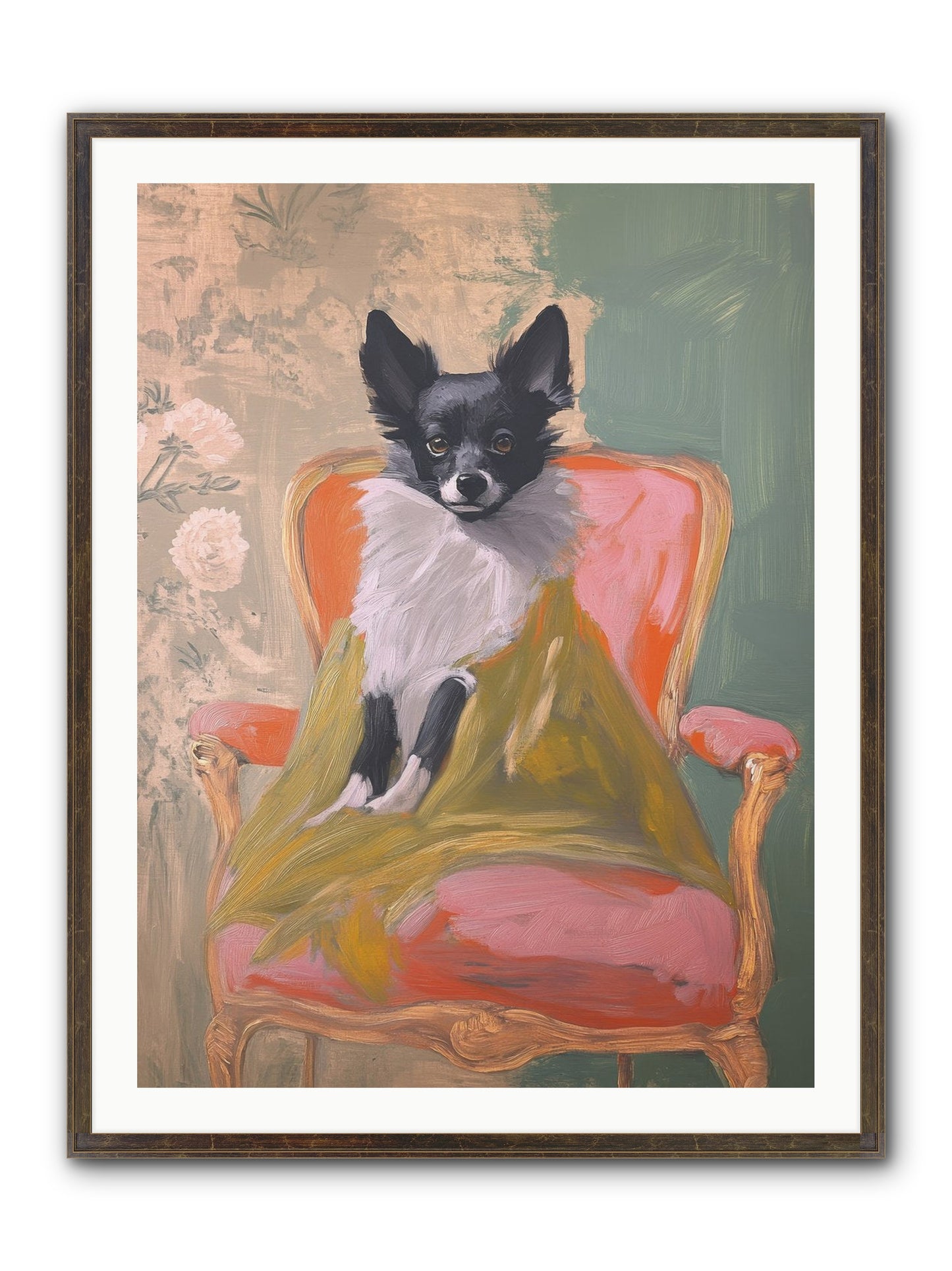Wren Framed Print - Slimwoods Black/Gold 30x40
