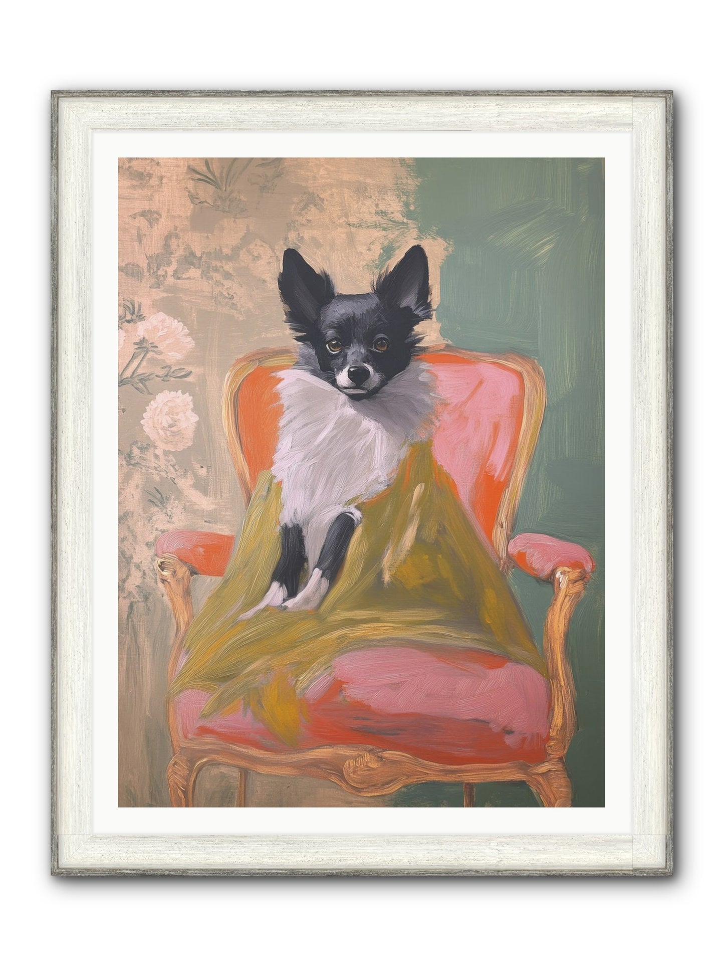 Wren Framed Print - Driftwood White 36x48