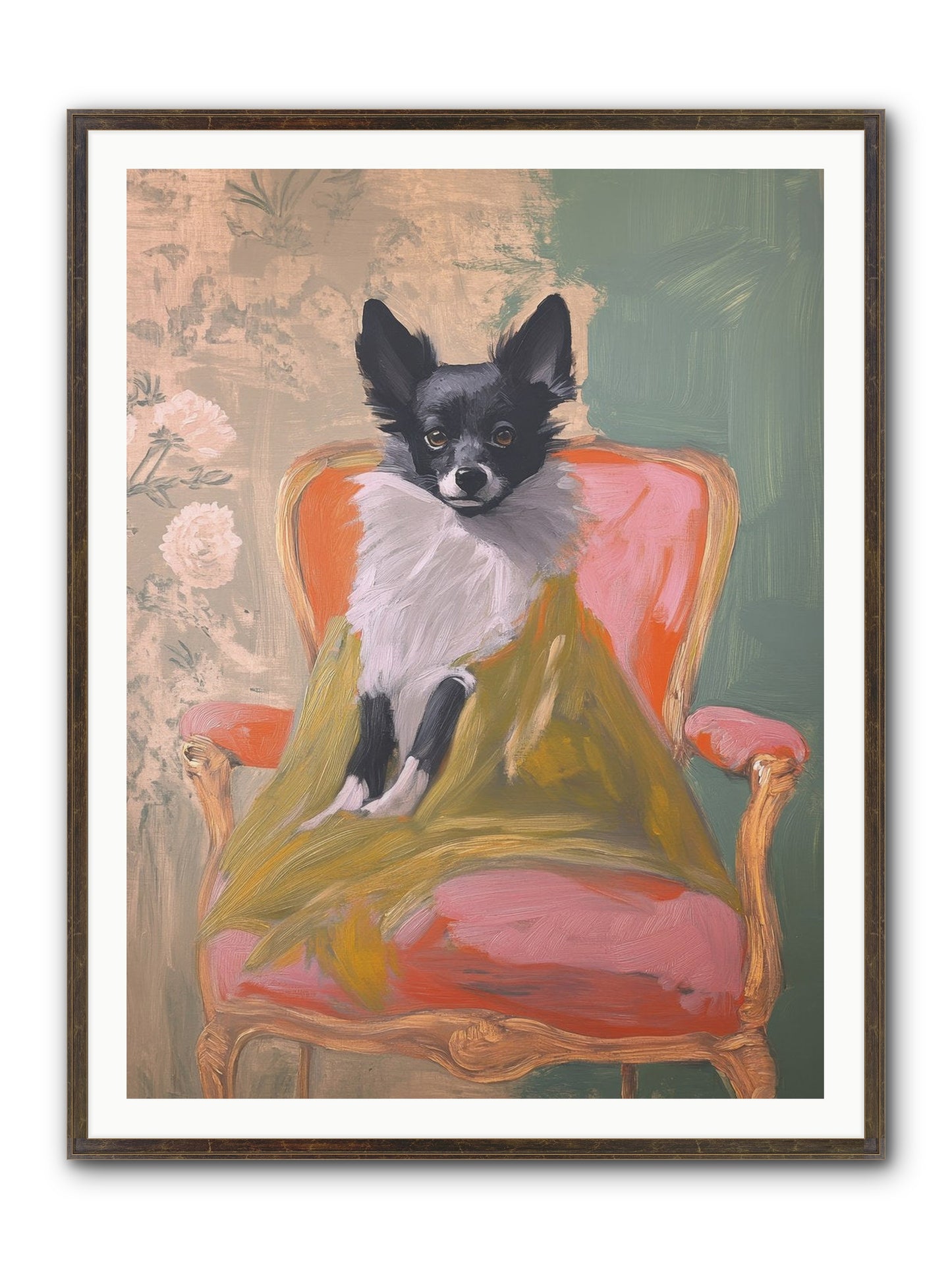 Wren Framed Print - Slimwoods Black/Gold 36x48