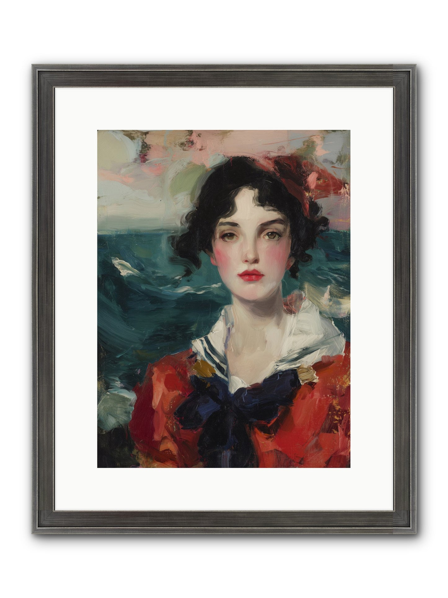 Written In Her Stare Framed Print - Slimwoods Black/Silver 12x16