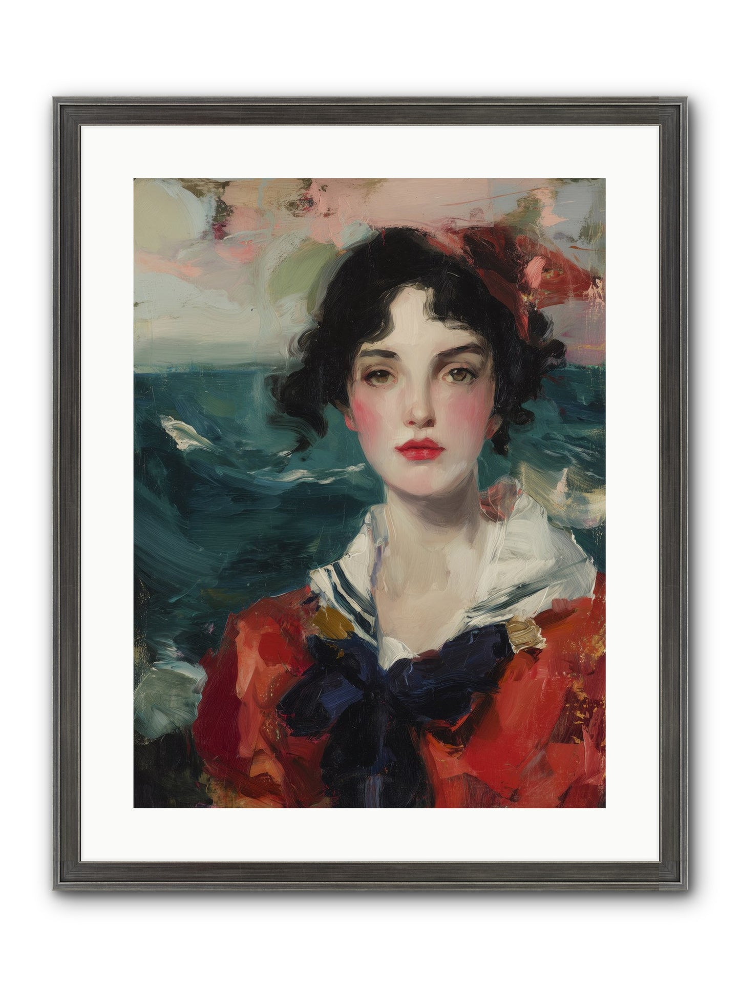 Written In Her Stare Framed Print - Slimwoods Black/Silver 18x24