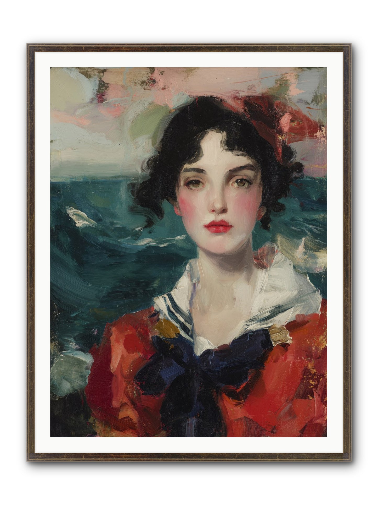 Written In Her Stare Framed Print - Slimwoods Black/Gold 36x48