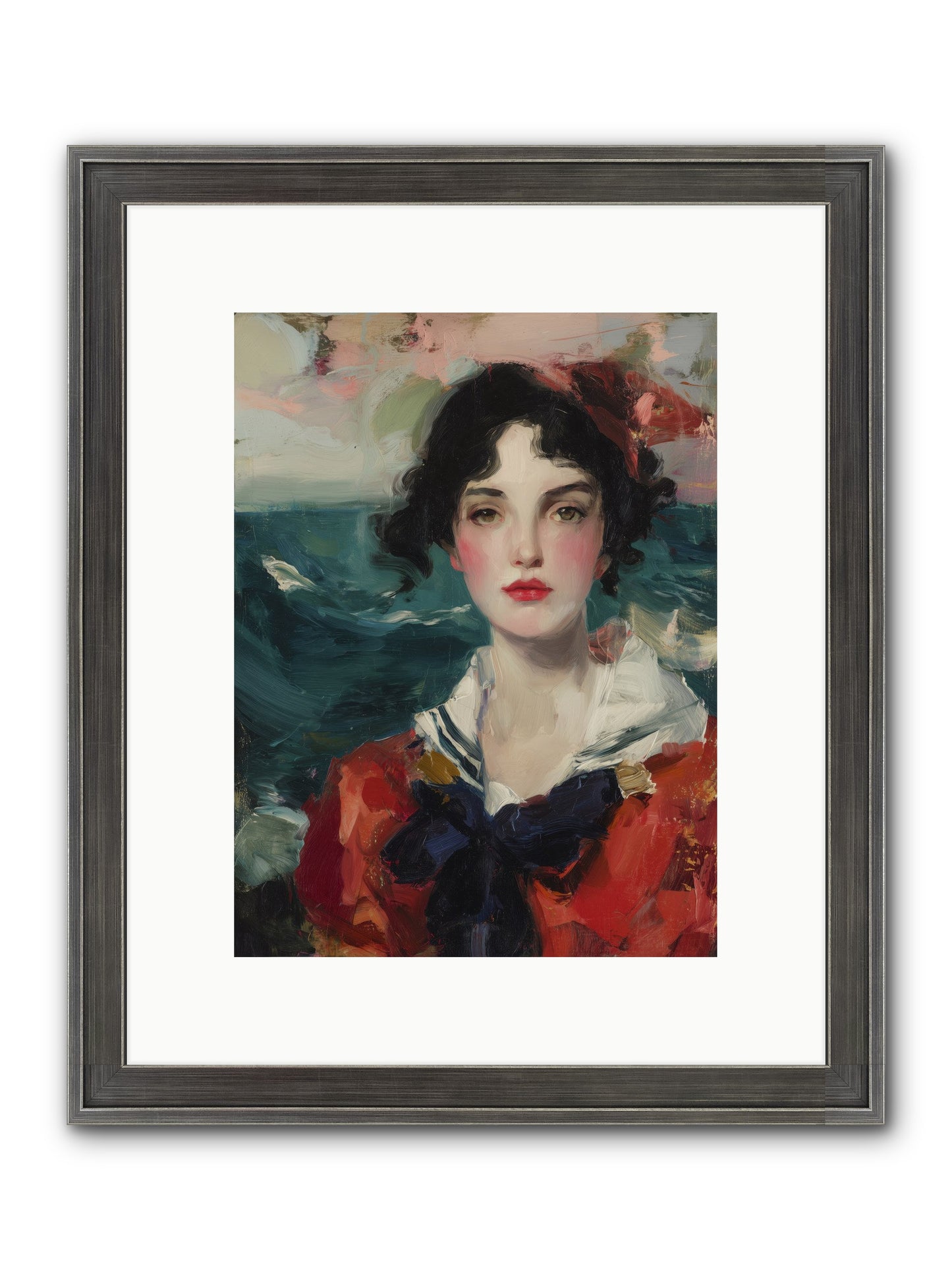 Written In Her Stare Framed Print - Slimwoods Black/Silver 9x12