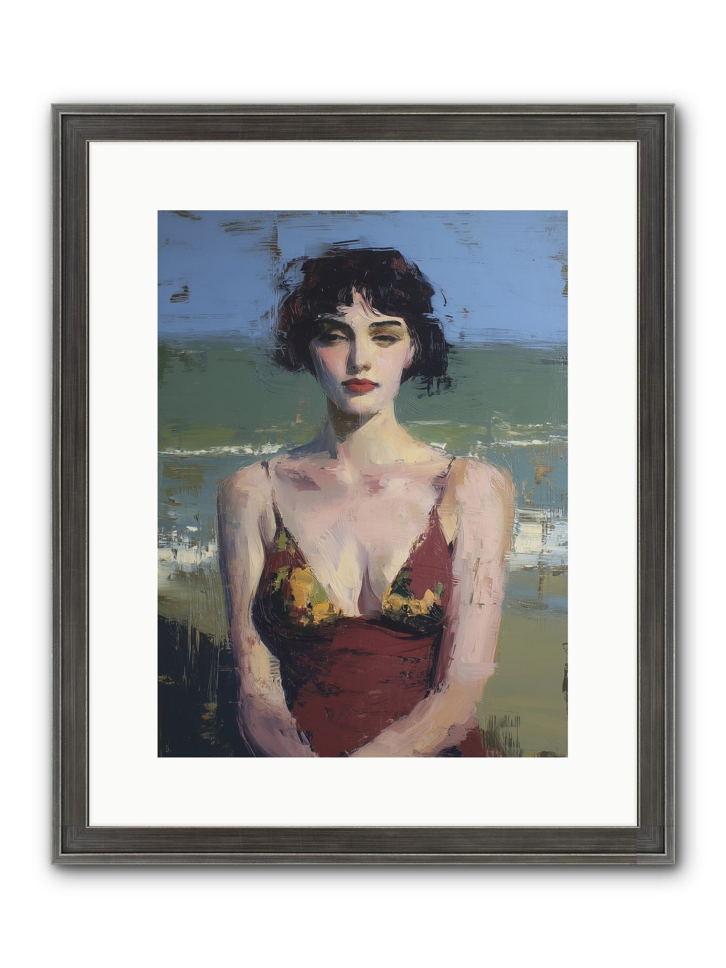 Written In Sand Framed Print - Slimwoods Black/Silver 12x16