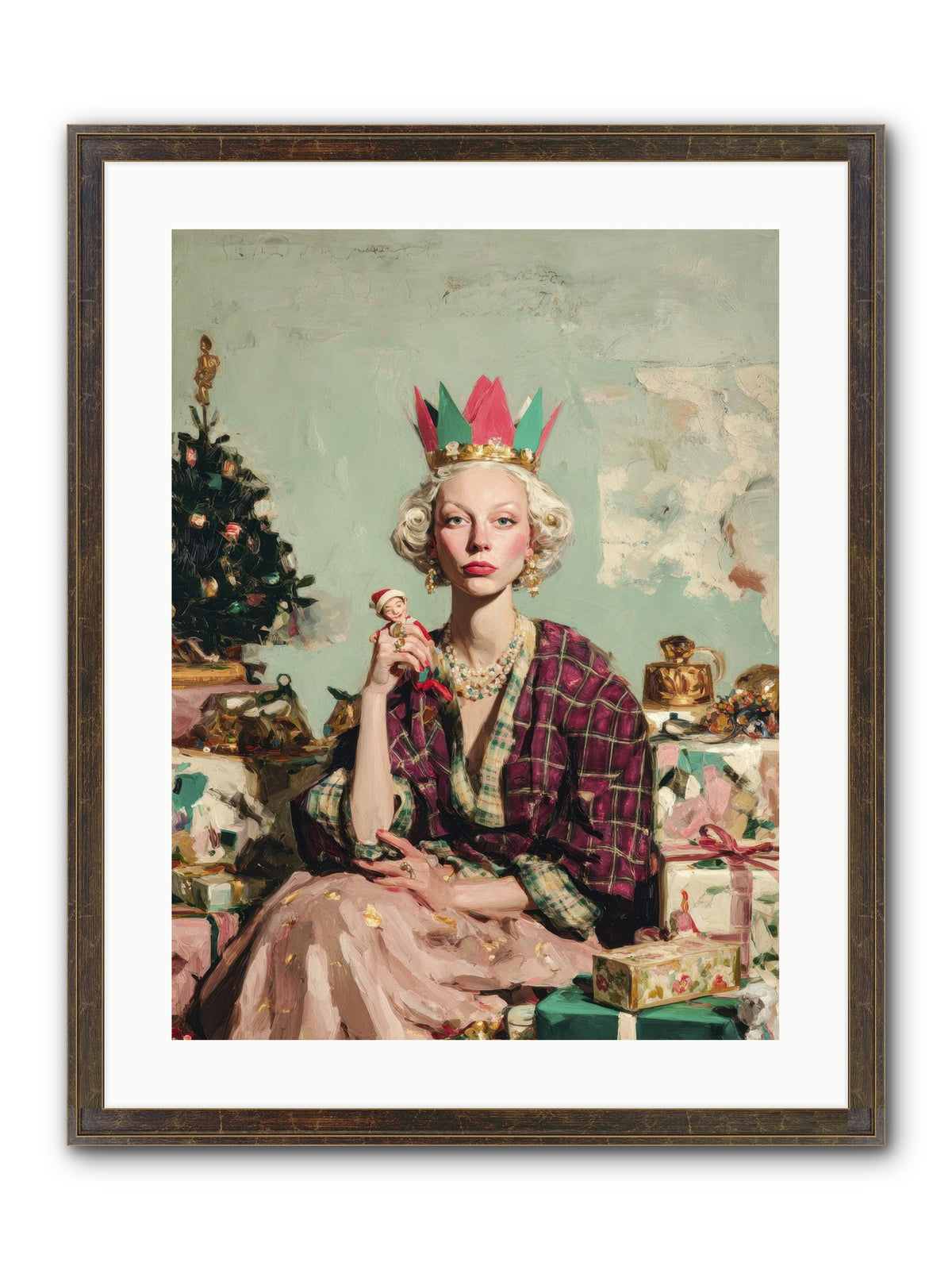 Yuletide Empress Framed Print - Slimwoods Black/Gold 18x24