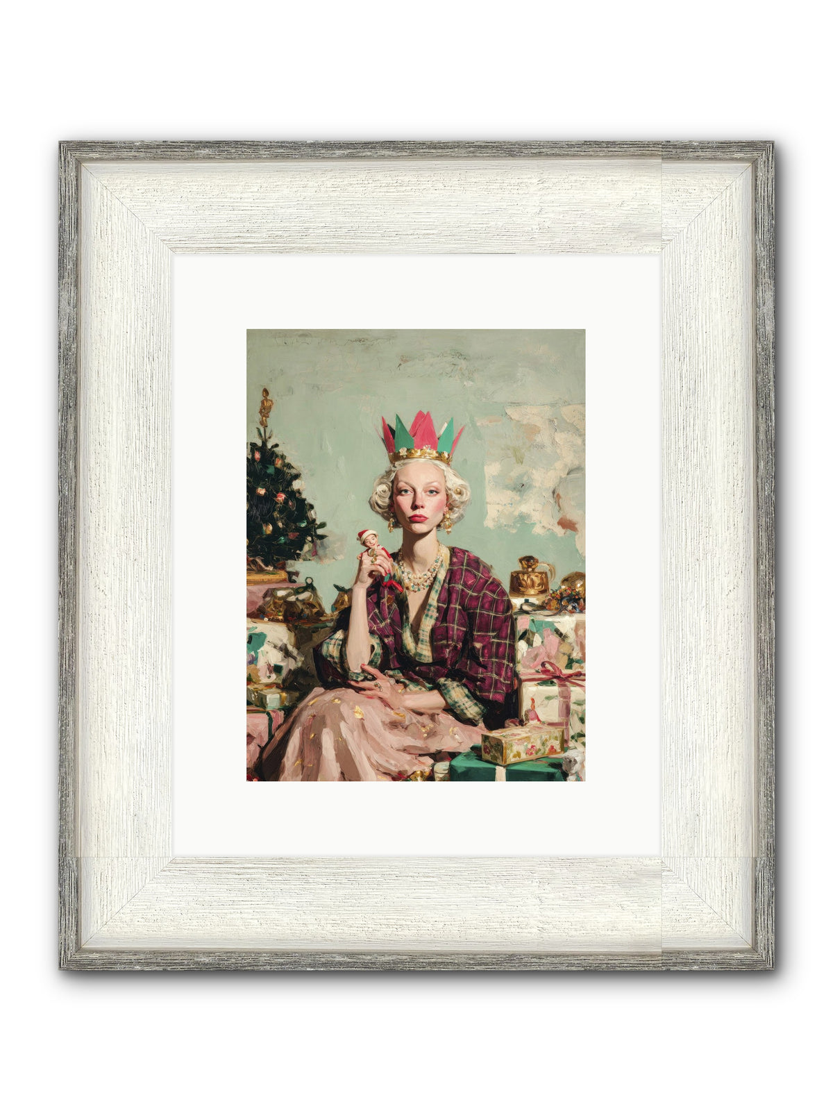 Yuletide Empress Framed Print - Driftwood White 9x12