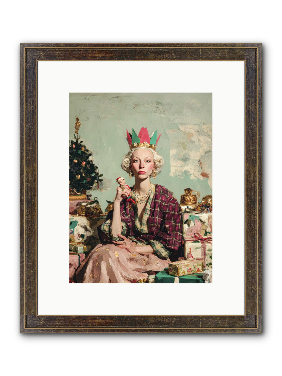 Yuletide Empress Framed Print - Slimwoods Black/Gold 9x12